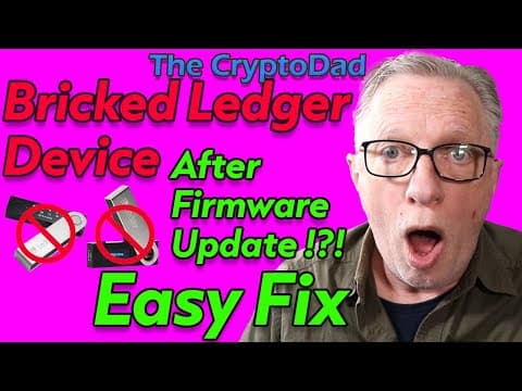 Worried Your Ledger Device Is Bricked After a Firmware Update? 🤔 Don’t Panic! 💡