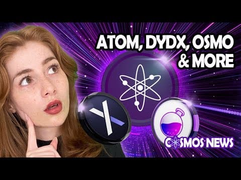 COSMOS NEWS: DYDX V4 BETA PHASE, ATOM, CELESTIA TIA, OSMO & MORE!!