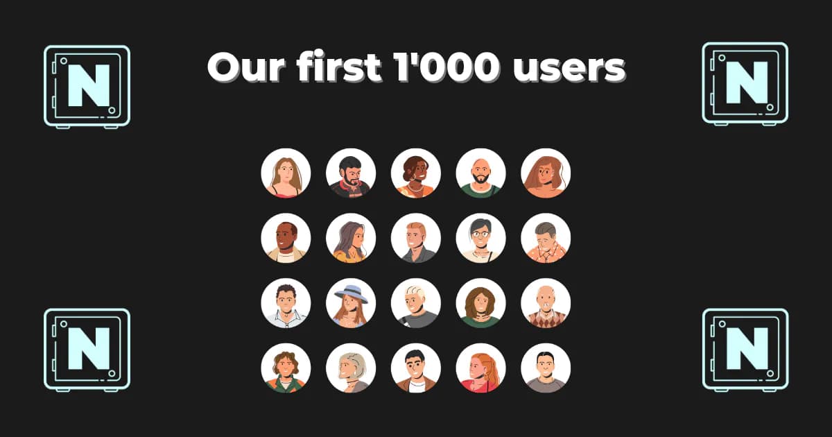 Our first 1’000 users.