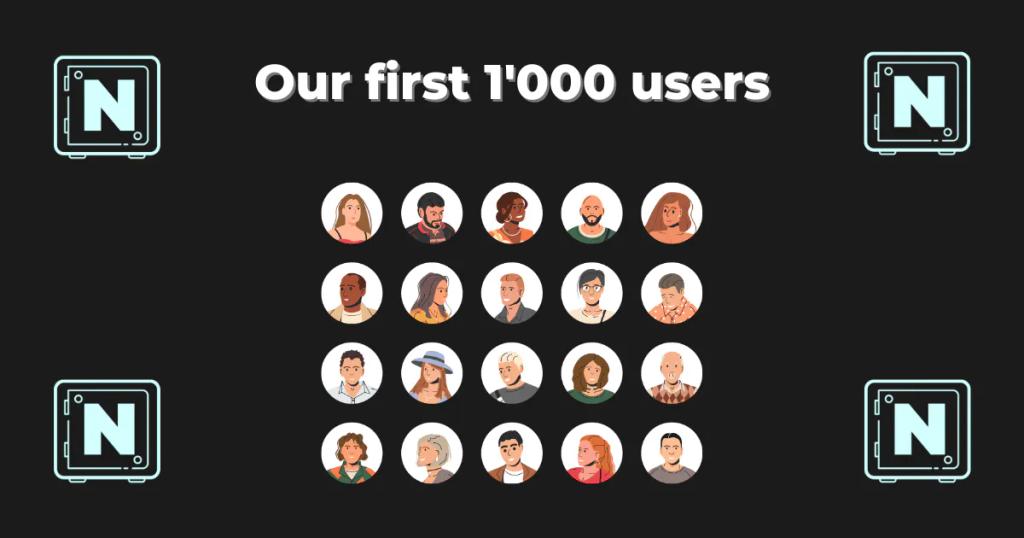 Our first 1’000 users.